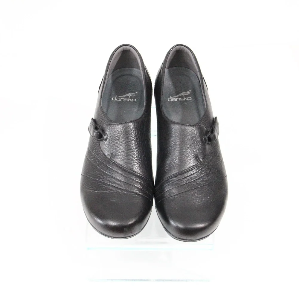 Dansko Black Leather Shoes EU 41 Women Casual Flat Loafer franny